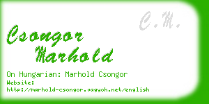 csongor marhold business card
